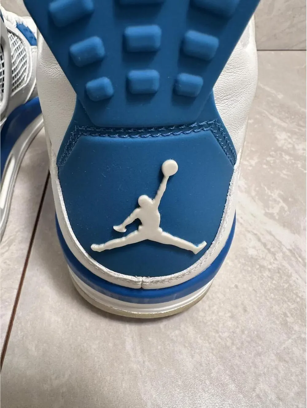 Nike Air Jordan 4 Retro White Military Blue Men's 9 sneakers Style 308497-105
